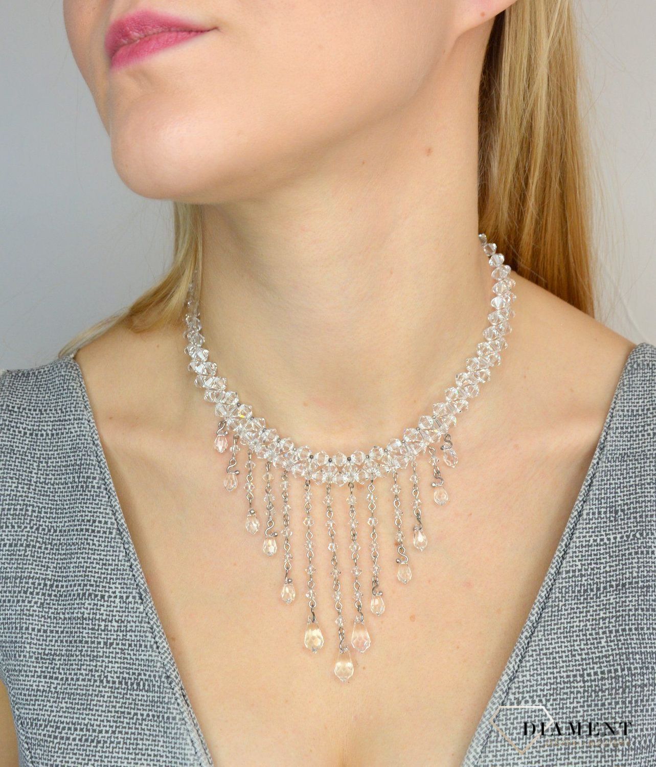 Naszyjnik z Kryształami Swarovskiego  NR 480 wykonana ze srebra próby 925 oraz ekskluzywnych kryształów Swarovski®  (1).JPG